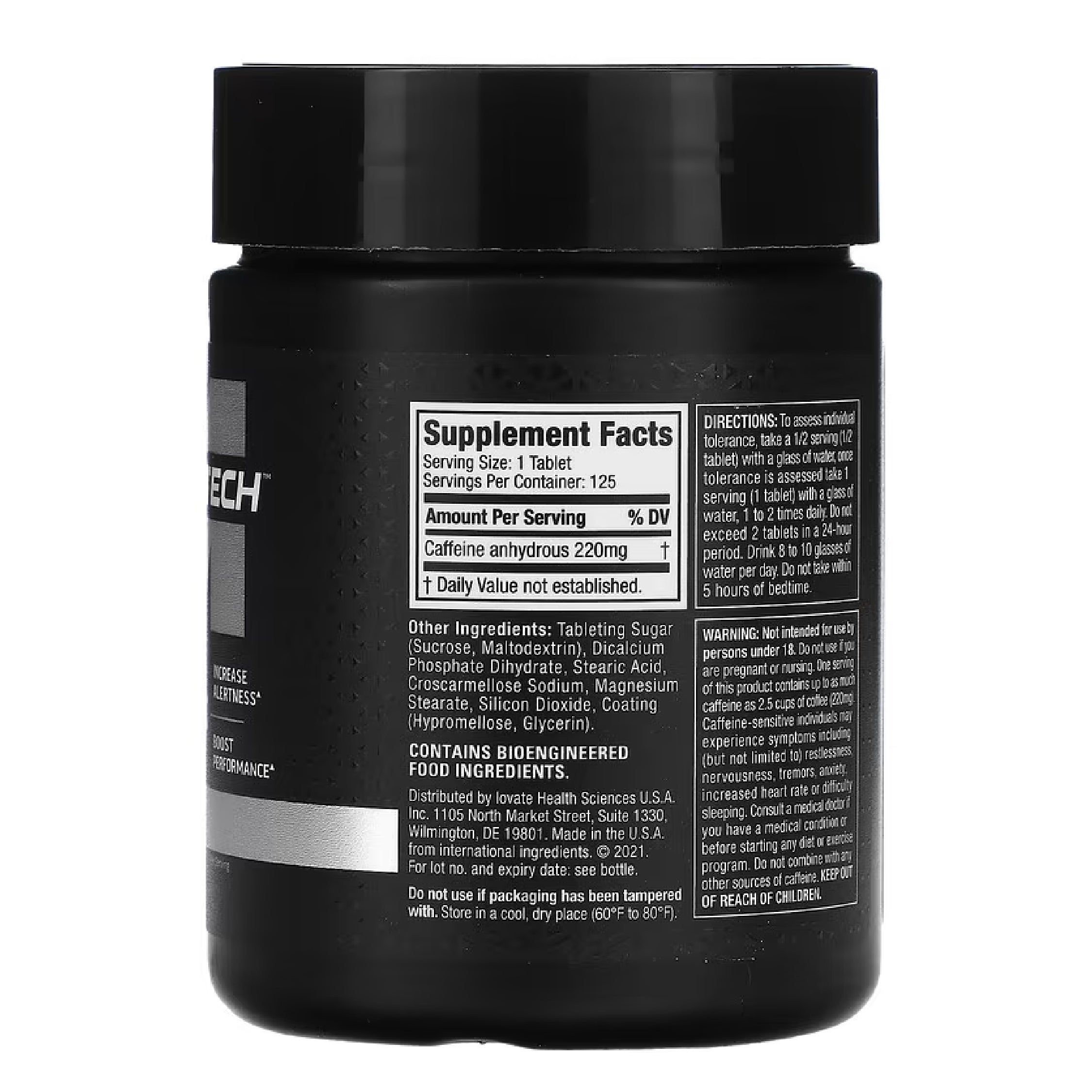 CAFEÍNA PLATINUM MUSCLETECH 125 TABLETAS